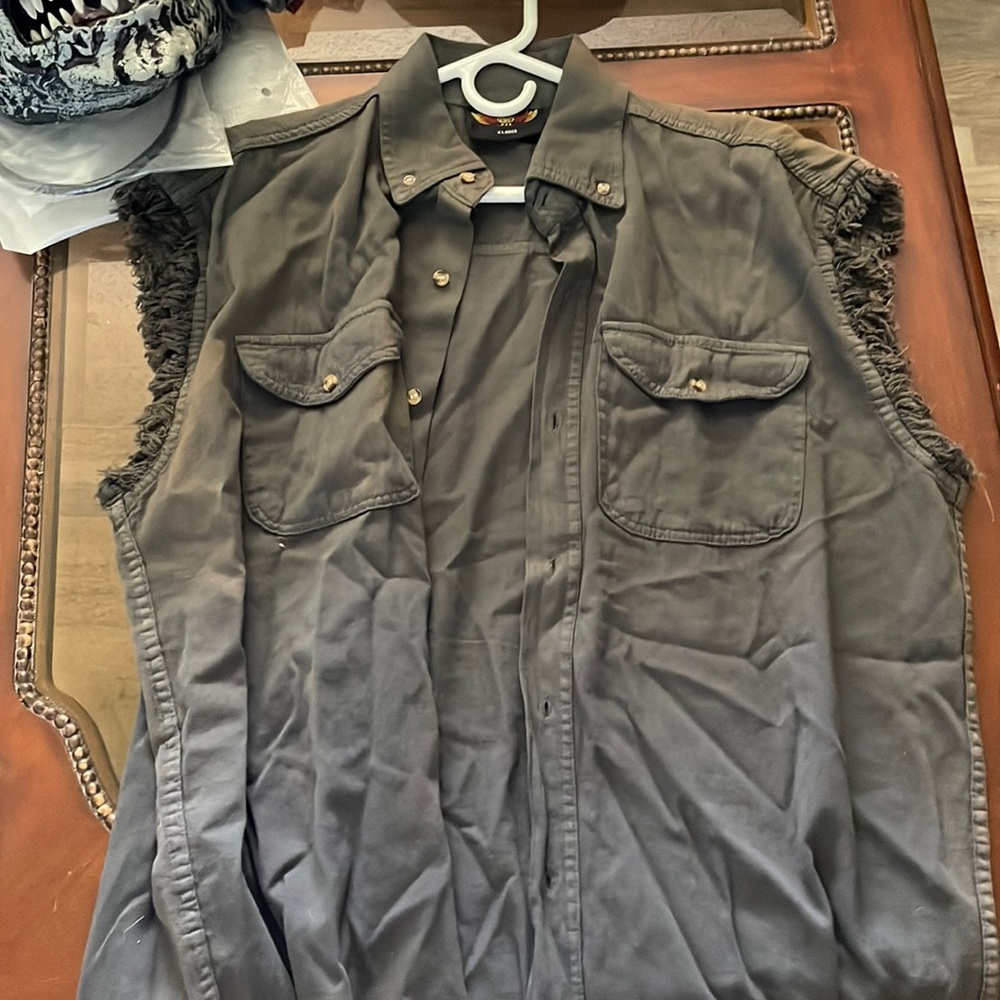 Biker wear USA XL sleeveless button up